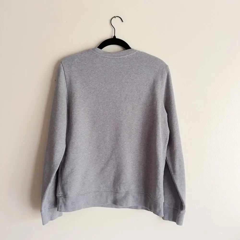 The Kooples Sport Grey + Grey Camo Skull Sweatshirt Small Raised Textured